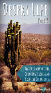 Desert Life | Desert Living | Water Conservation | Counting Flushes | Camp Bathing | Creative Cleanliness