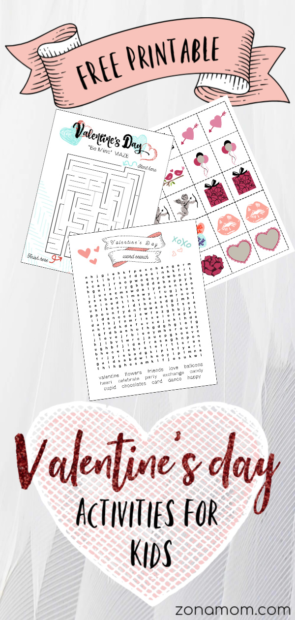 Valentine's Day Activities for Kids- FREE Printables - ZonaMom